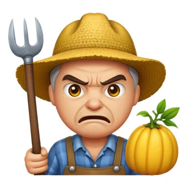 angry farmer  sticker