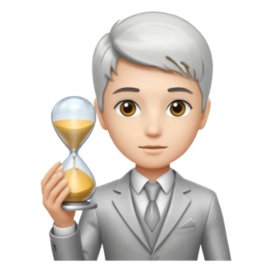 future Explorer with futuristic sandglass sticker