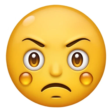 default yellow emoji groaning; visibly annoyed sticker
