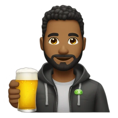 Omer sims on drink beer sticker
