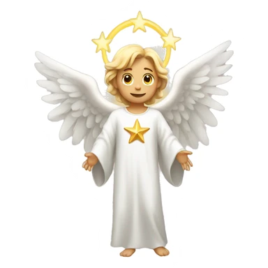 An angel with a star around him sticker