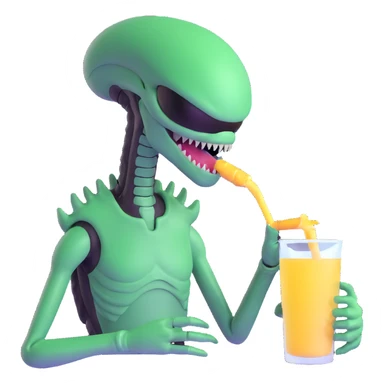 xenomorph alien drinking sticker