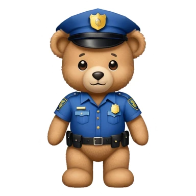 Teddy bear wearing Police uniform  sticker