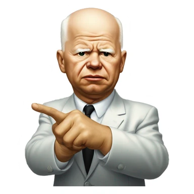 Khrushchev photorealistic threatens with his fist sticker