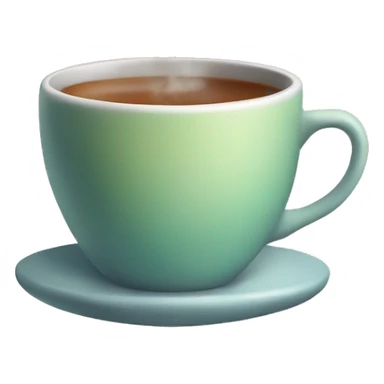 Cup of tea with steam coming from it  sticker