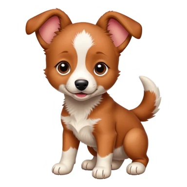 Red heeler puppy wagging tail excitedly sticker