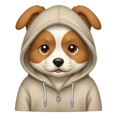 Dog with a hoodie sticker