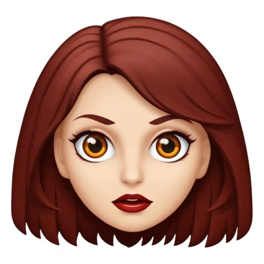 Uma vampira branca com olhos castanhos escuros e um cabelo castanho curto e repicado  sticker