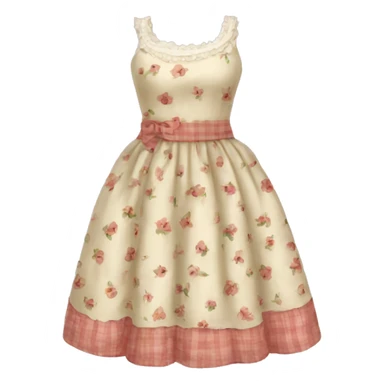 Cottagecore dress sticker