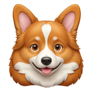 corgi dog face sticker