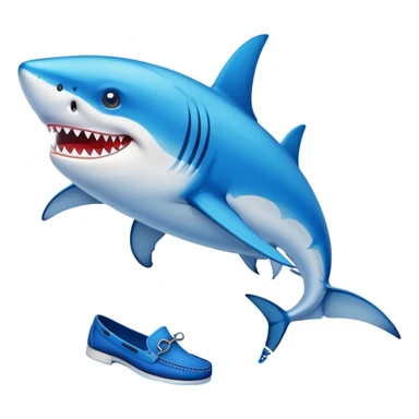 Tiburón con zapatos azules sticker
