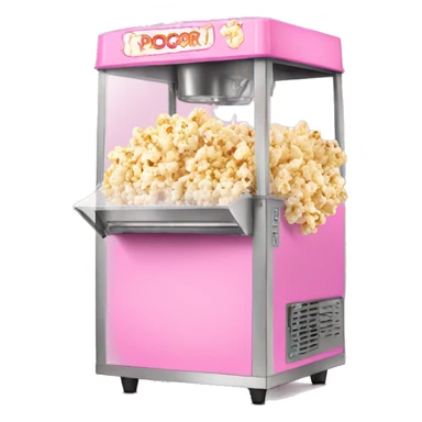 Popcorn machine with pink  sticker