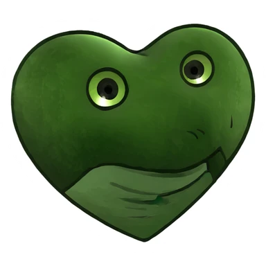 dark green heart sticker