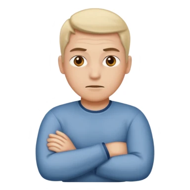 Mad and crossing arms sticker