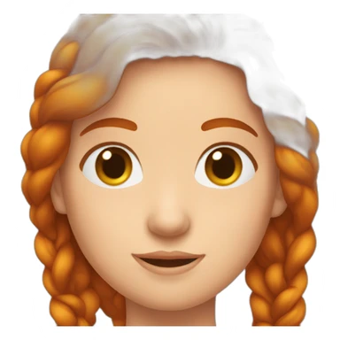 Fille rousse avec des tache de rousseurs sticker