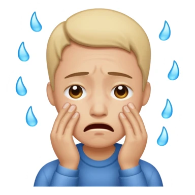 Stressed and crying sticker