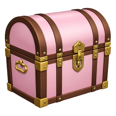 light pink treasure chest with a bow on it sticker