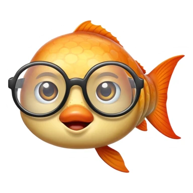 Fish wearing glasses sticker