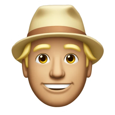 Smiling tan Donald Trump MAGA hat sticker