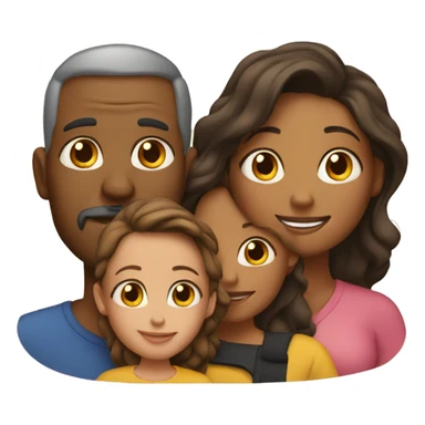 Father. Mother. 3 daughters sticker