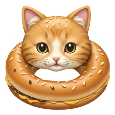 Kedi simit yiyor sticker