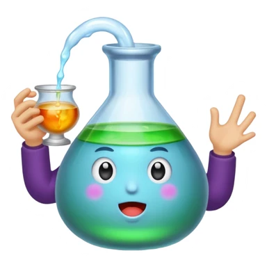 mystic lab character tasting potion from fingertip sticker