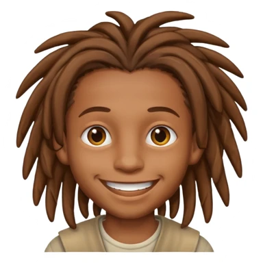 Brown skin dreadhead boy sticker