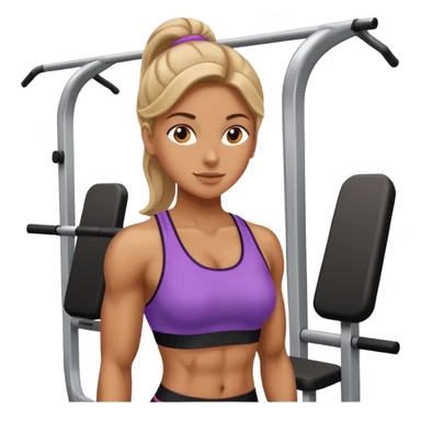 Chica en gimnasio sticker