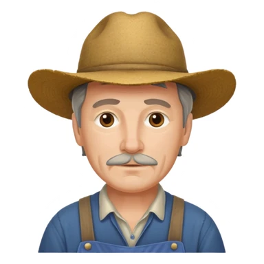 Puritan farmer male middle age sticker