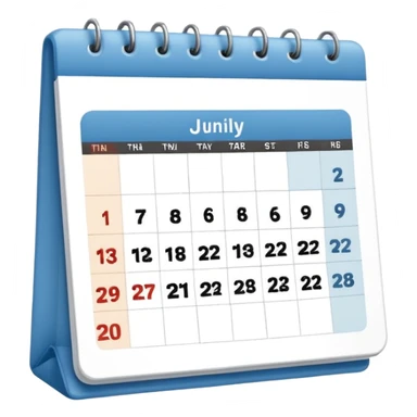 Weekly calendar sticker