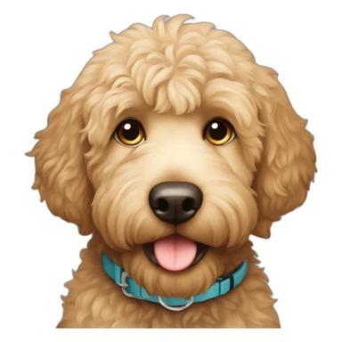 labradoodle with collar sticker