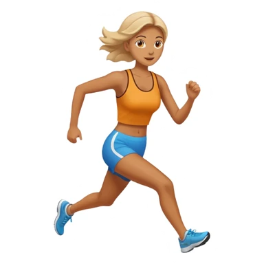Woman Running to food sticker