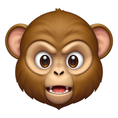 Chango con cara de enojado  sticker