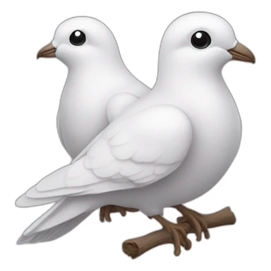 Doves with cross sticker