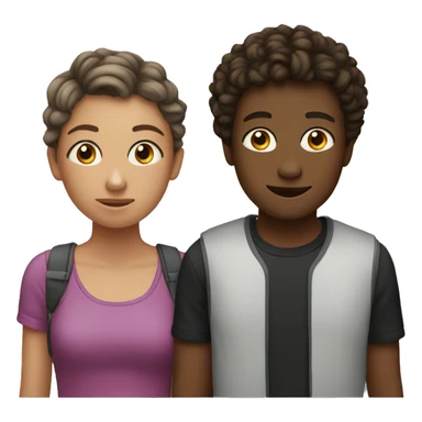 2 teenagers speaking sticker