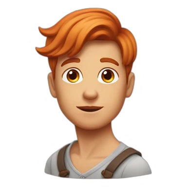 Garçon roux qui court sticker