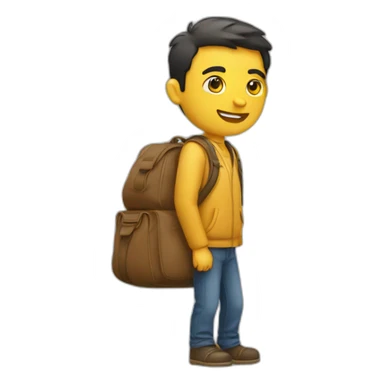 Homme porte un sac sticker