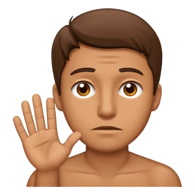 A man saying no with a nonchalant look sticker