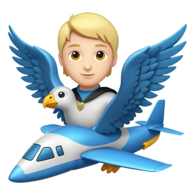 Persona Calva con alas volando sticker