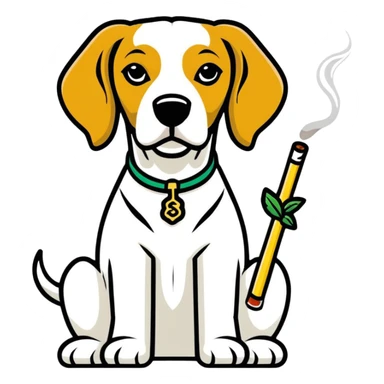 Snoop dog mit joint als Hund  sticker