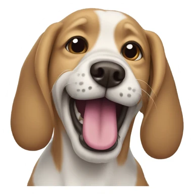 dog with floppy in its mouth sticker