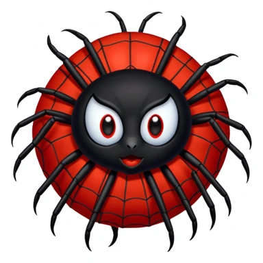 aranha preta e vermelha sticker