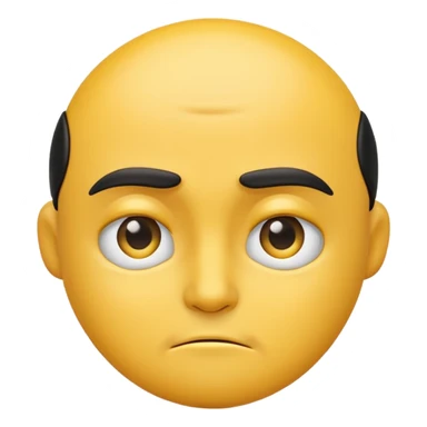 Traditional emoji with annoyed side eye sticker