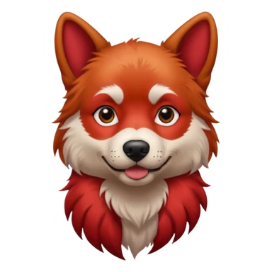 very tattoed looking dog with red hair sticker