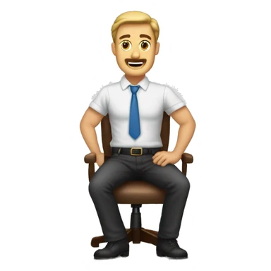 hombre de negocios haciendo una equis con los brazos sticker