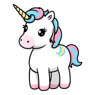 White Unicorn sticker