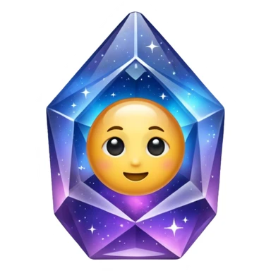 Galaxy within a crystal sticker