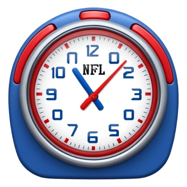 timer nfl blue (#00A3E0) and red (#F9423A) sticker