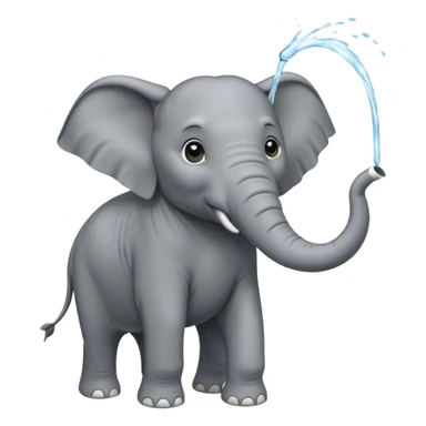 elephant spraying water sticker