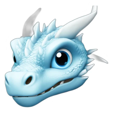Dragon Blanc au Yeux Bleu sticker